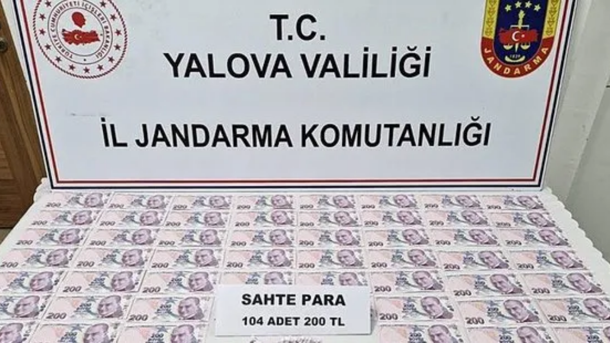 Yalova’da Sahte Para Operasyonu 20 Bin 800 TL Ele Geçirildi