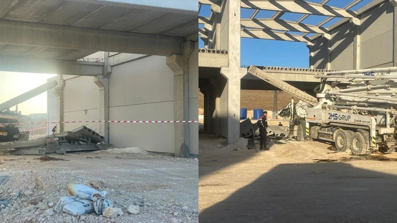 Gaziantep'te İnşaatta Feci Kaza Vinç Operatörünün Üzerine Beton Blok Devrildi